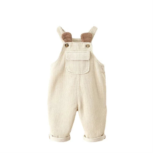 Front Pocket Corduroy Overalls Jumpsuit