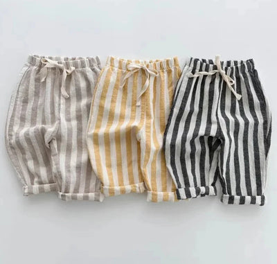 Drawstring Striped Pants