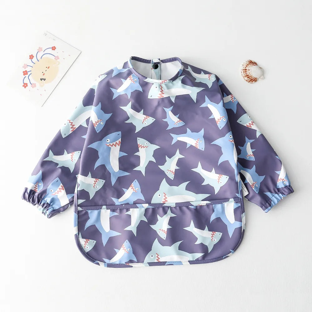 Baby Waterproof Long Sleeve Apron Bib