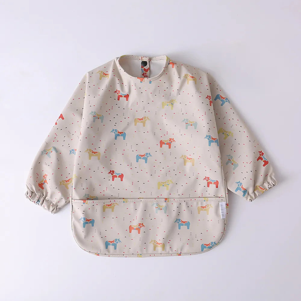 Baby Waterproof Long Sleeve Apron Bib