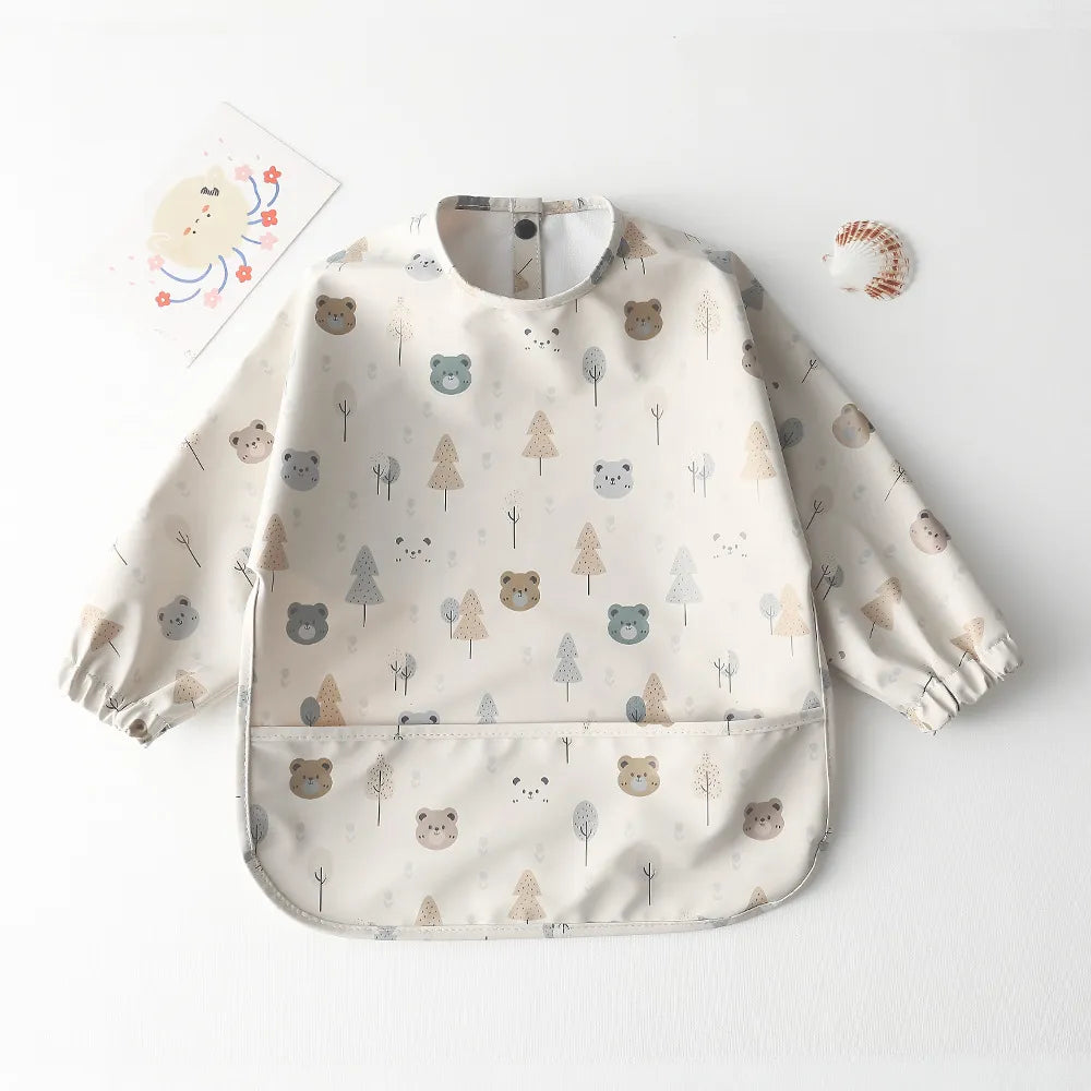 Baby Waterproof Long Sleeve Apron Bib