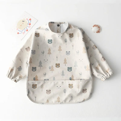Baby Waterproof Long Sleeve Apron Bib