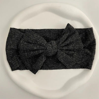 Ribbed Bow Elastic Soft Headband