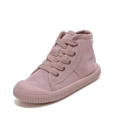 High Top Canvas Lace up Sneakers