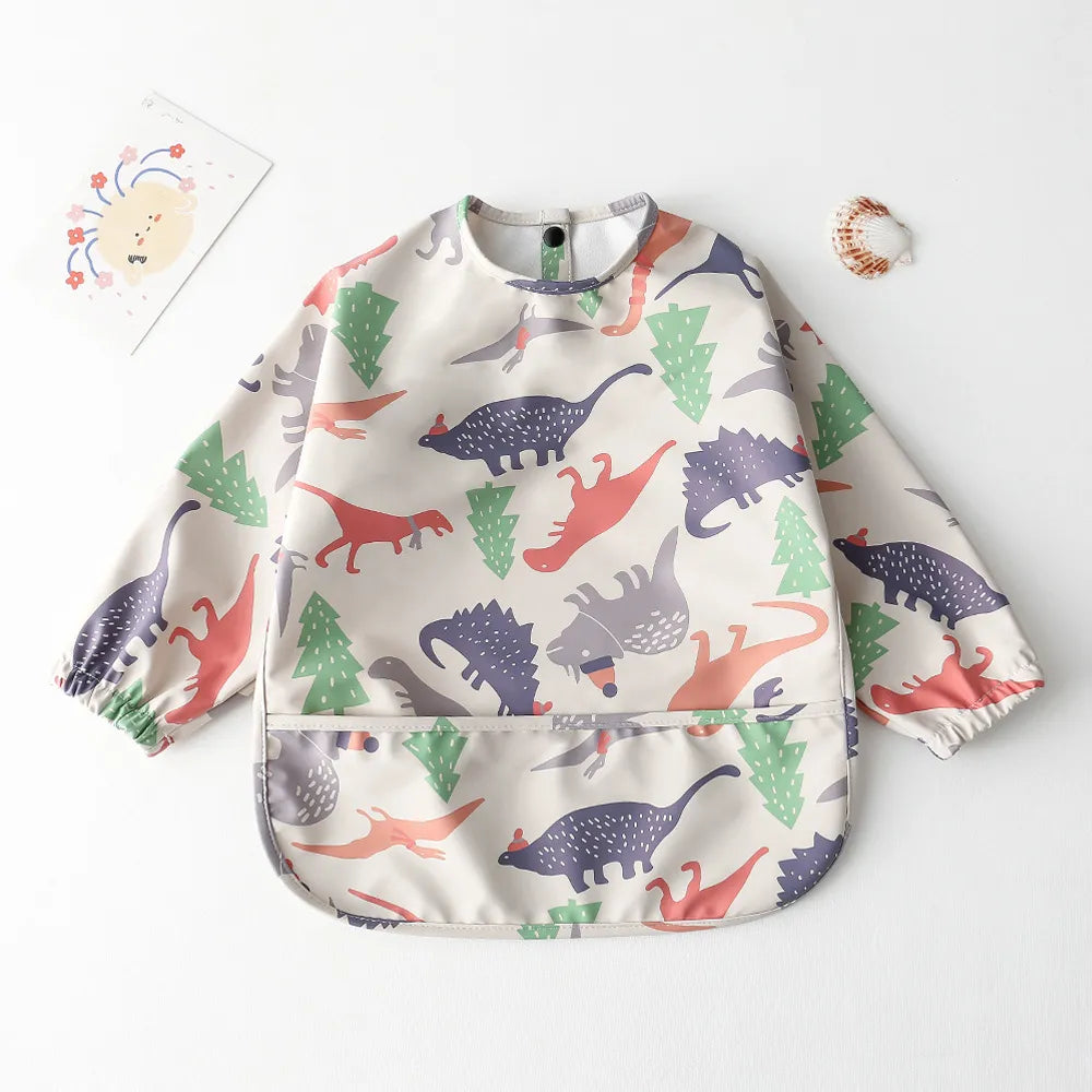 Baby Waterproof Long Sleeve Apron Bib
