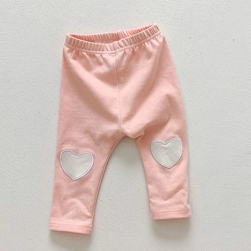 Baby Girl Heart Cotton Pants