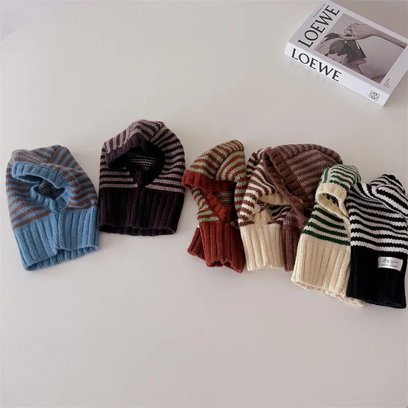 Striped Knit Ski Hat