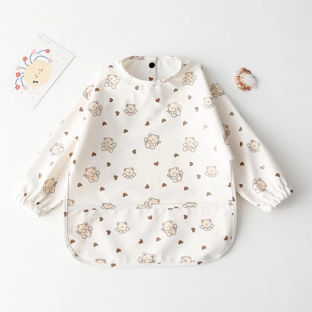 Baby Waterproof Long Sleeve Apron Bib
