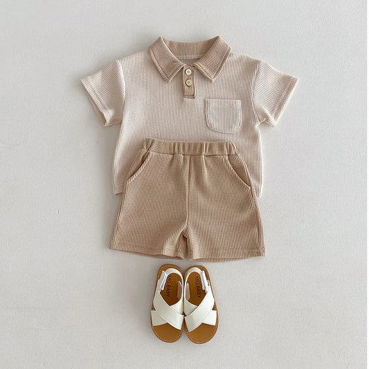 Waffle Shorts Suit Set