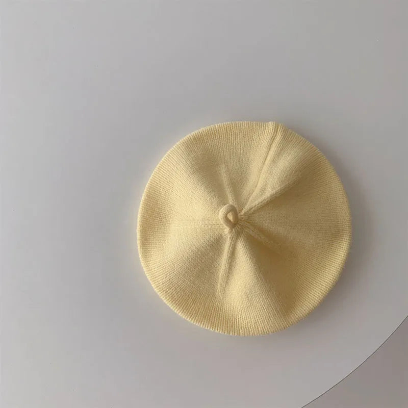 Kids Solid Beret Hat