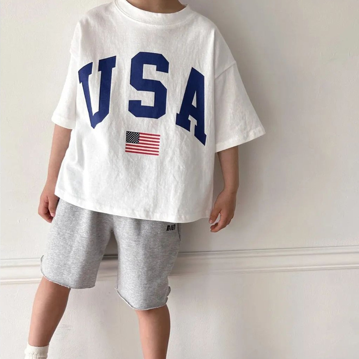 USA Print Short Sleeve T-Shirt