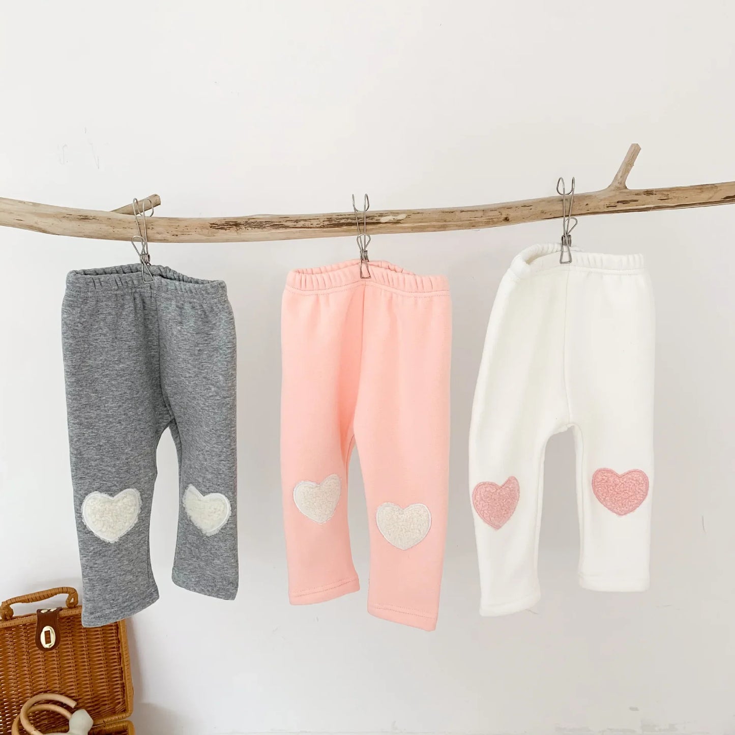 Baby Girl Heart Cotton Pants