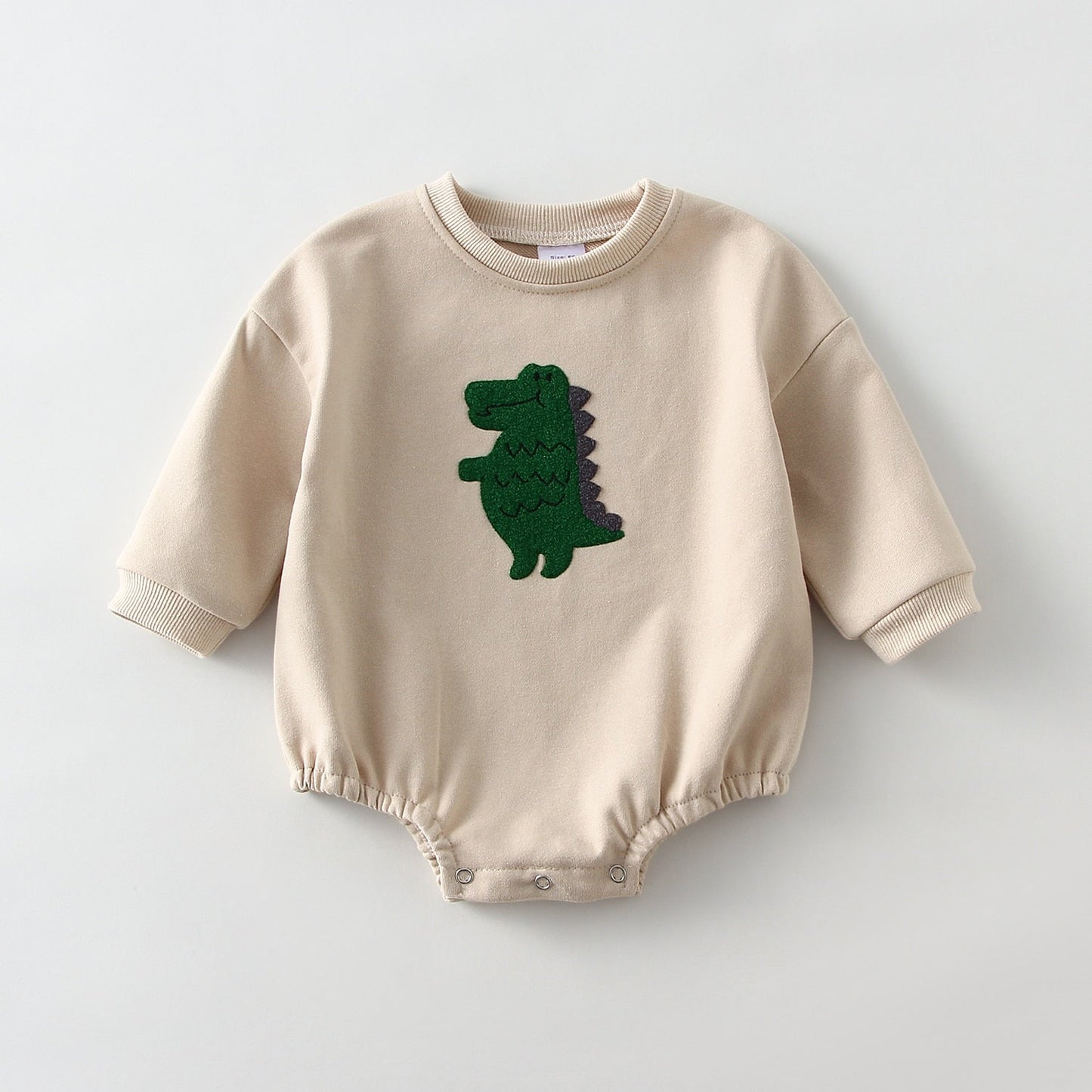 Long Sleeve Cartoon Embroidered Overalls Bodysuits