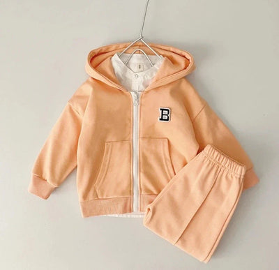 B Stitch Zip Up Jogger Set