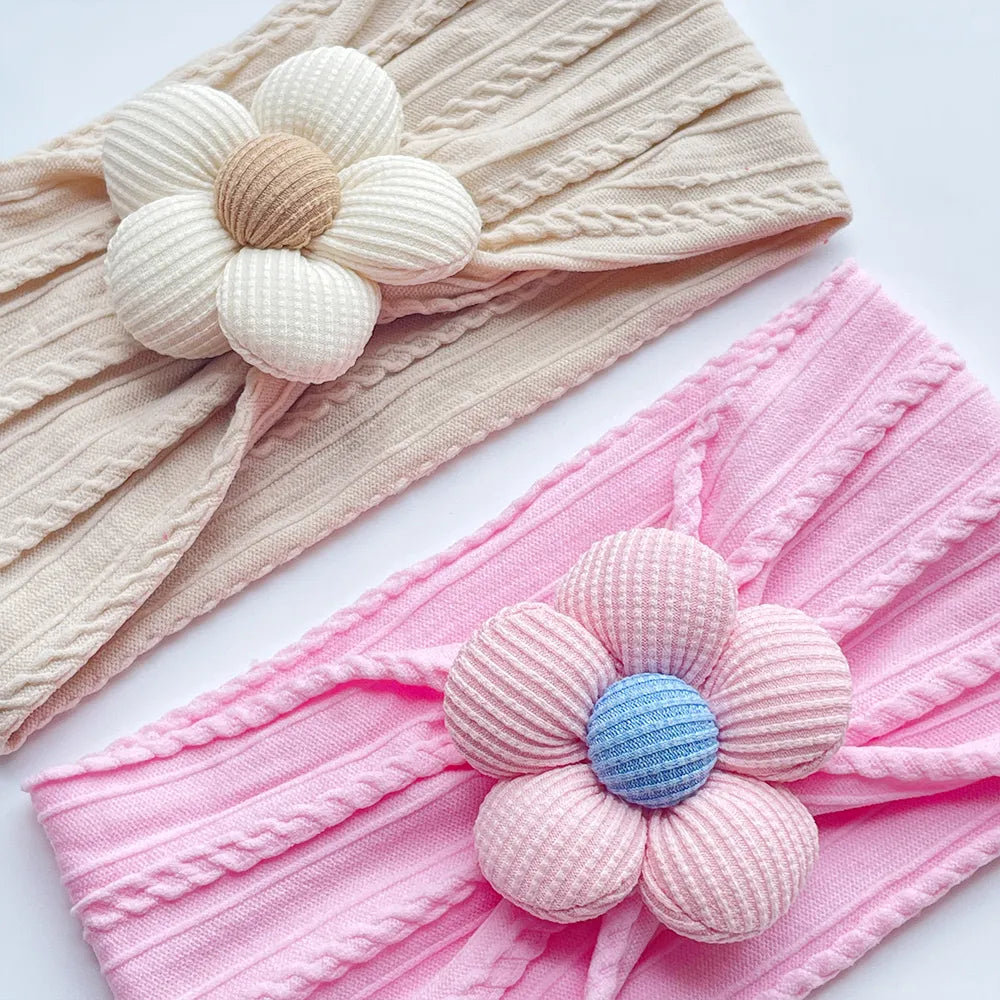 Baby Girl Flower Puff Elastic Soft Headband
