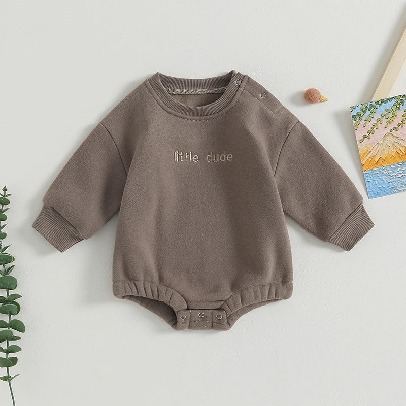 Little Dude Embroidered Bodysuit