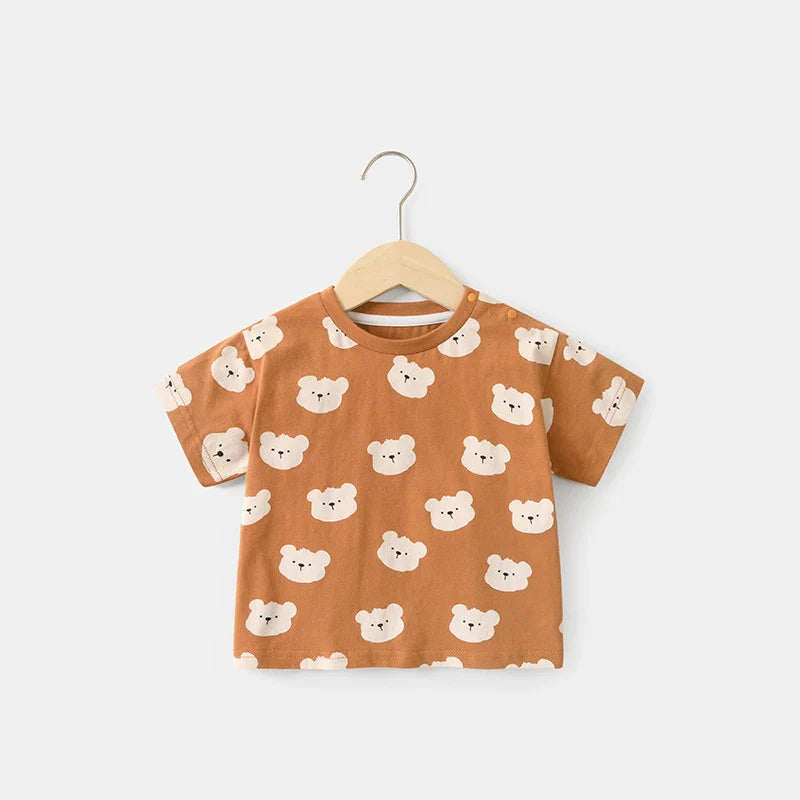 Cartoon Print Short Sleeve T-shirt