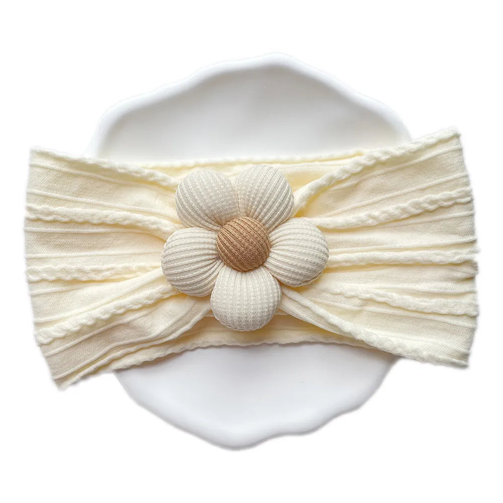 Baby Girl Flower Puff Elastic Soft Headband