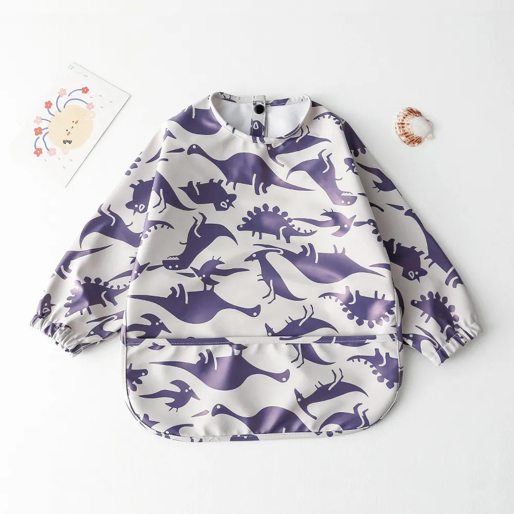 Baby Waterproof Long Sleeve Apron Bib