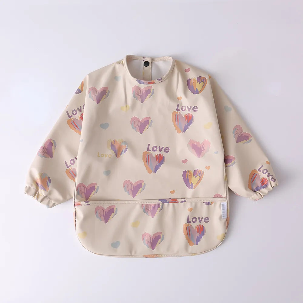 Baby Waterproof Long Sleeve Apron Bib