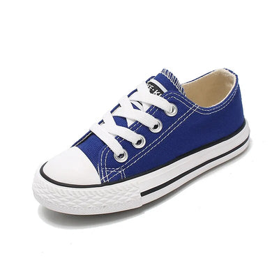 Lace Up Solid Color Canvas Sneakers
