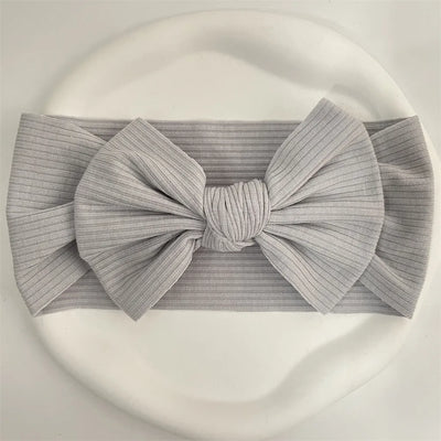 Ribbed Bow Elastic Soft Headband