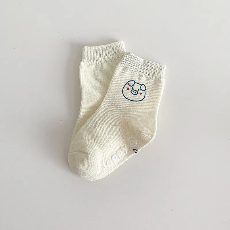 Animal Outlined Soft Floor Socks