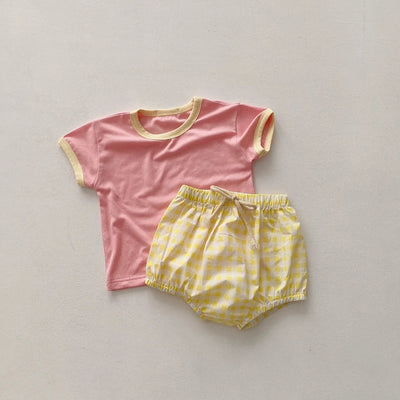 Minnie Print Baby Girls' T-shirt: Simple and Cute Cartoon Tee
