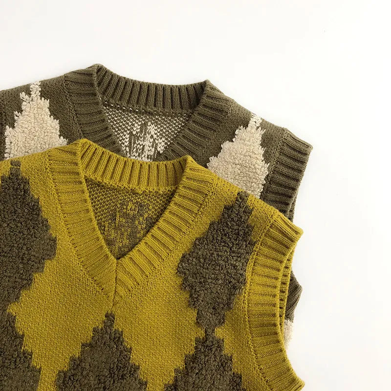 Kids Vintage Vest Knit Top