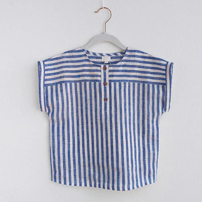 Boys Button Up Linen Shirt