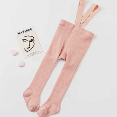 High Waist Footed Suspender Leggings