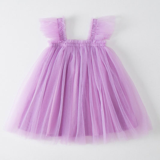 Solid Color Tulle Party Dress