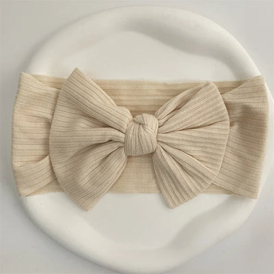 Ribbed Bow Elastic Soft Headband