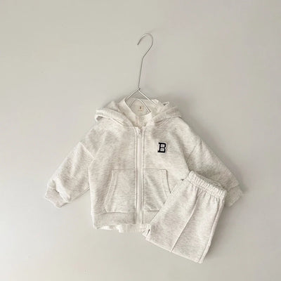 B Stitch Zip Up Jogger Set