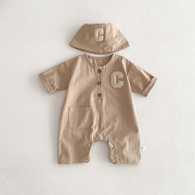 Newborn Letter C Jumpsuit Set