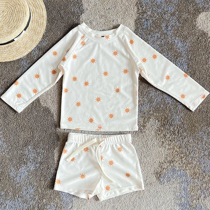 Long Sleeve Printed Swimwear