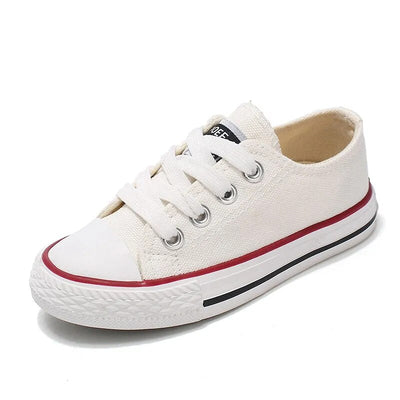 Lace Up Solid Color Canvas Sneakers