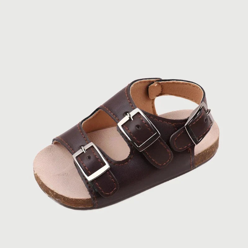 Vegan Leather Strap Sandals
