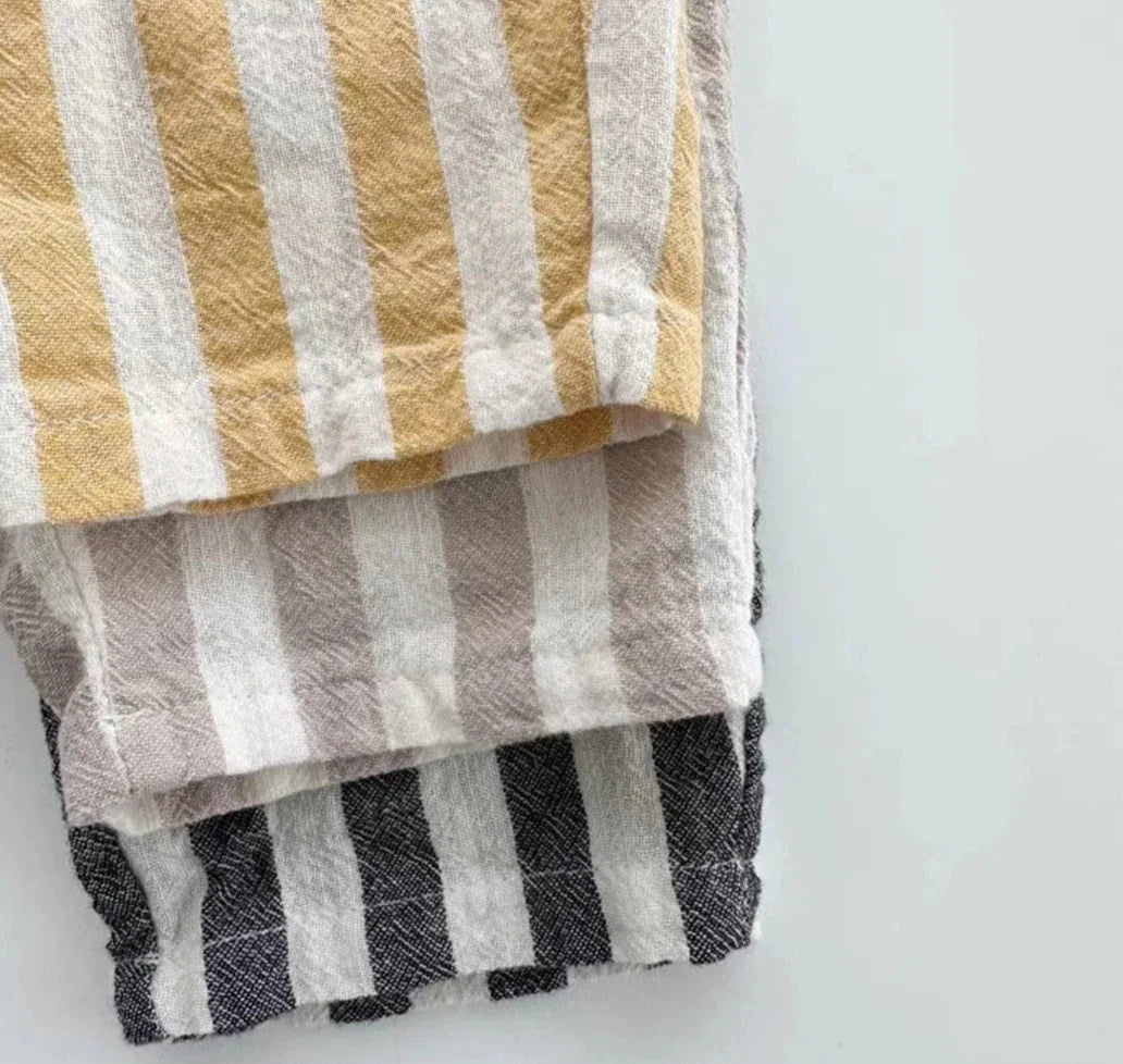 Drawstring Striped Pants