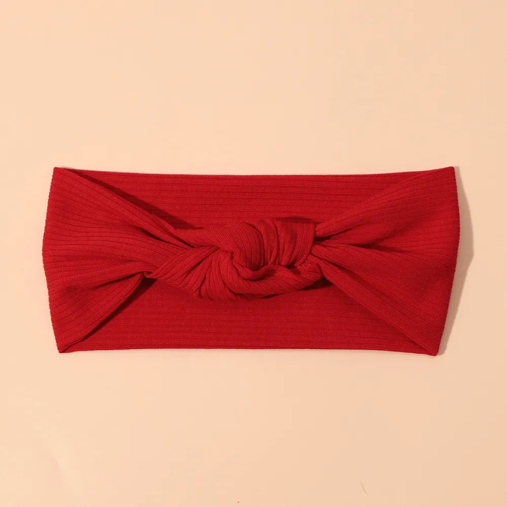 Ribbed Bow Elastic Soft Headband