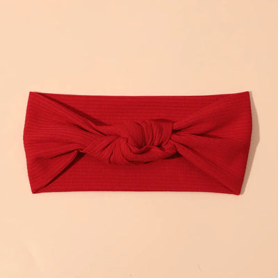 Ribbed Bow Elastic Soft Headband