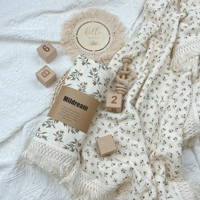 Floral Print Blanket Babies Bed Cover