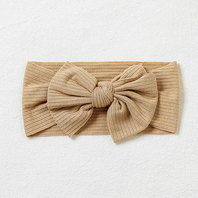 Ribbed Bow Elastic Soft Headband