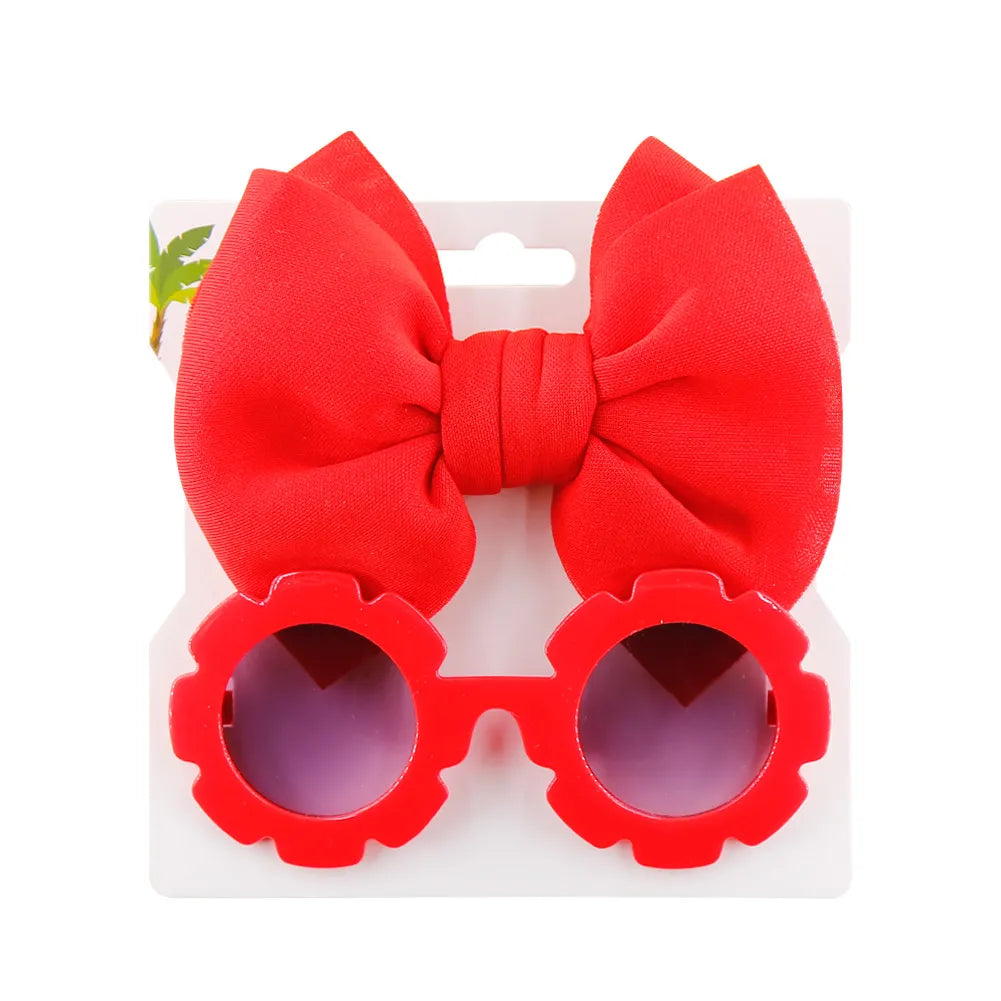 Large Bow Headband With Sunglasses
