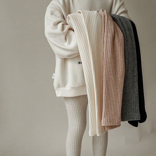 Solid Color Pit Thermal Trousers