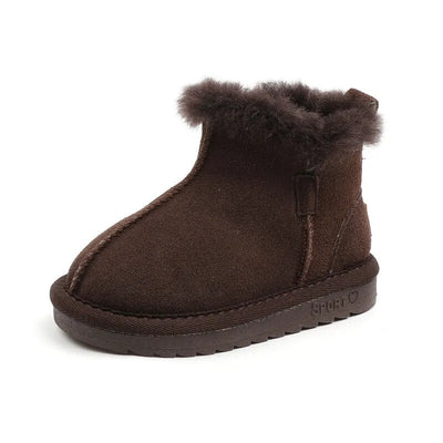 Girls Fur Lining Zip Up Snow Boots