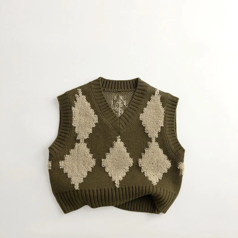 Kids Vintage Vest Knit Top
