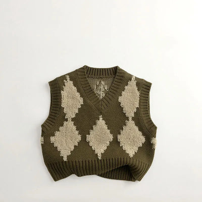 Kids Vintage Vest Knit Top