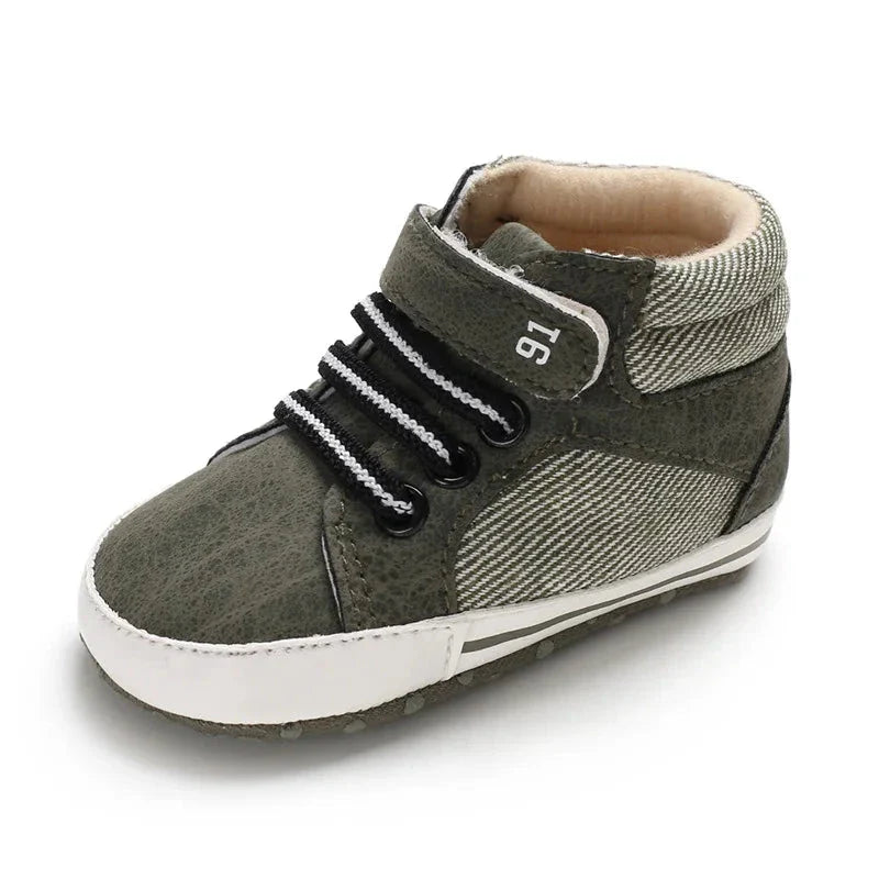 Boys High Top Velcro Sneakers