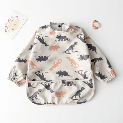 Baby Waterproof Long Sleeve Apron Bib